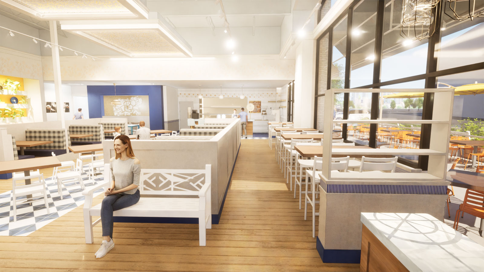 Rendering of the Buttered Biscuit Interior from the Entry
